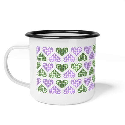 Genderqueer Pride Flag Colours Mixed - Enamel Mug