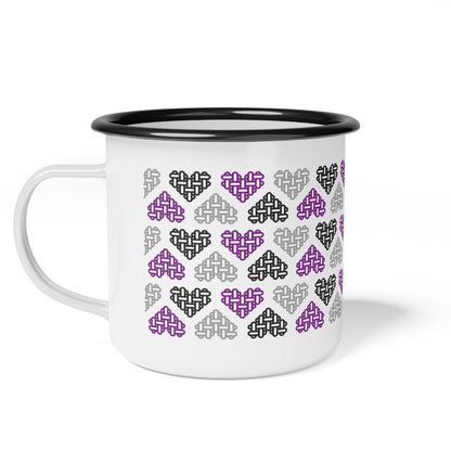 Enamel Mug - Mixed Asexual Pride Flag Colors