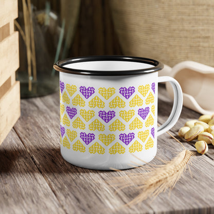 Intersex Pride Flag Colours Mixed - Enamel Mug