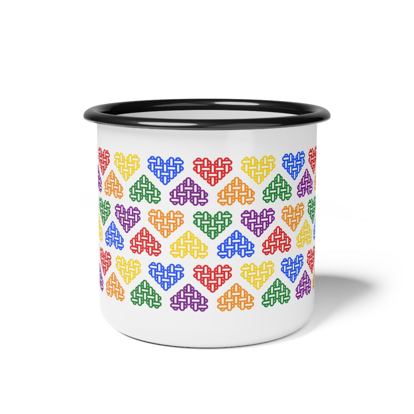 LGBT Pride Flag Colours Mixed - Enamel Mug