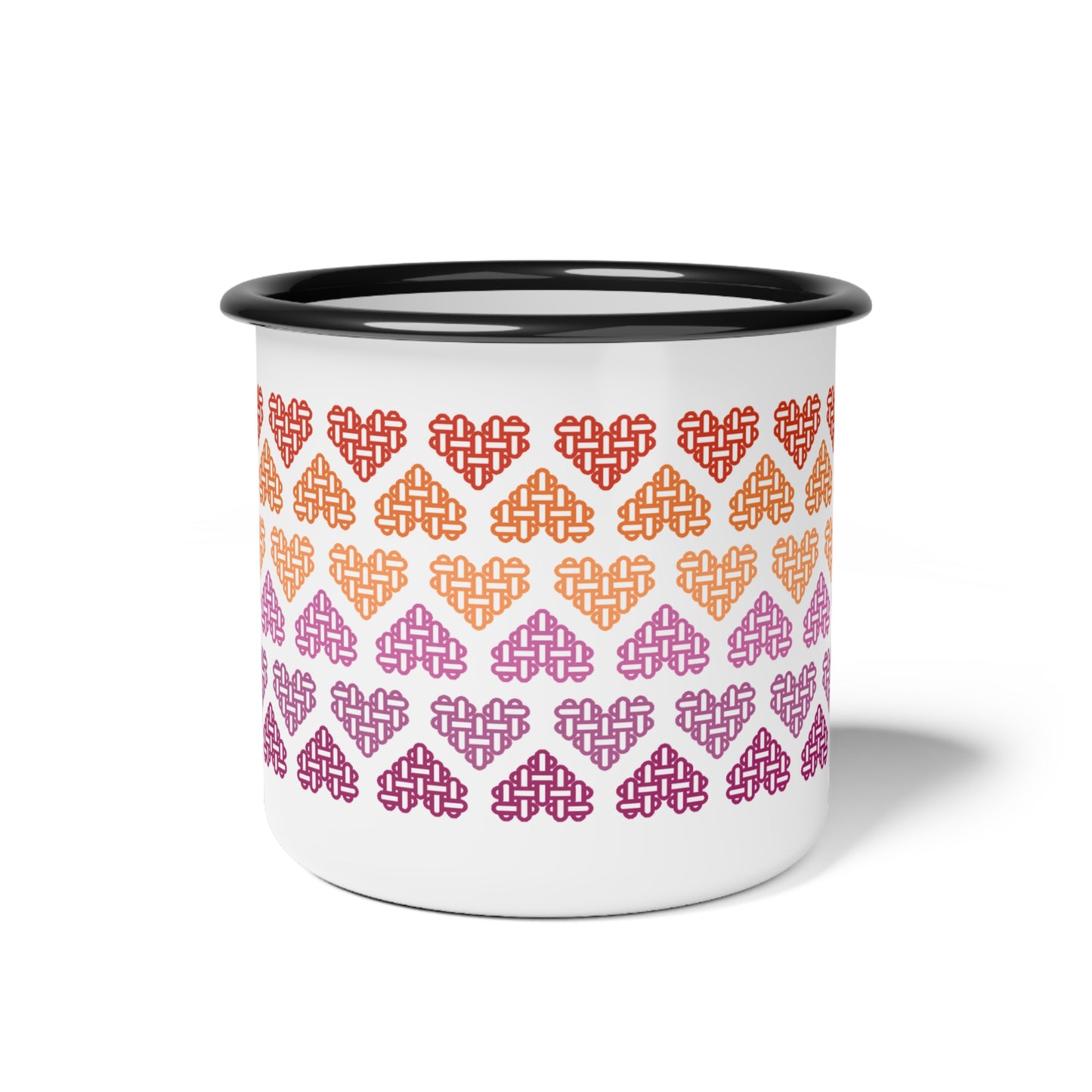 Enamel Mug - Lesbian Pride Flag Colours