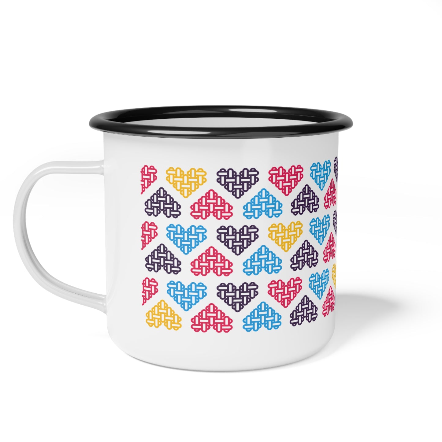 Enamel Mug - Mixed Polyamory Pride Flag Colors