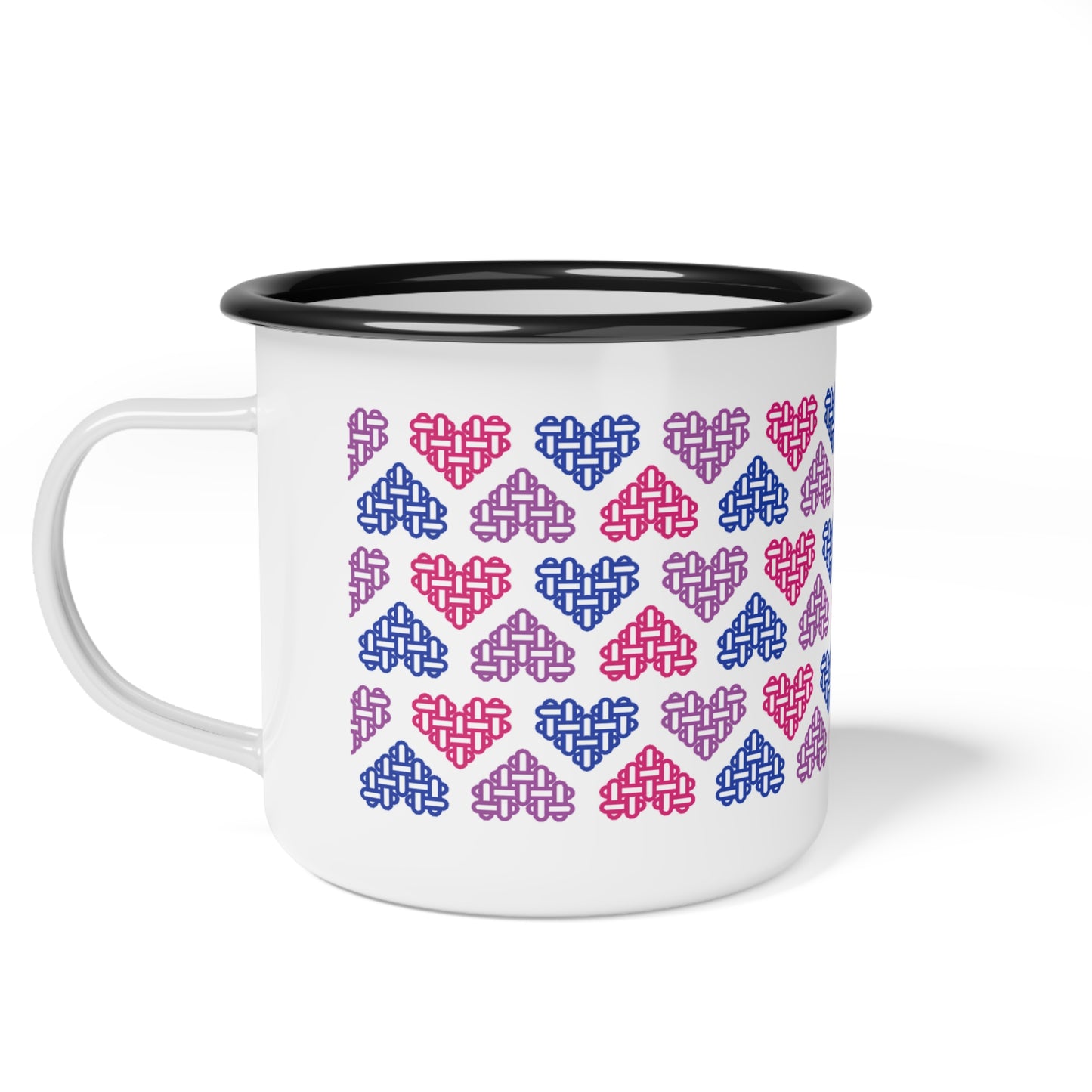 Enamel Mug - Mixed Bisexual Pride Flag Colours