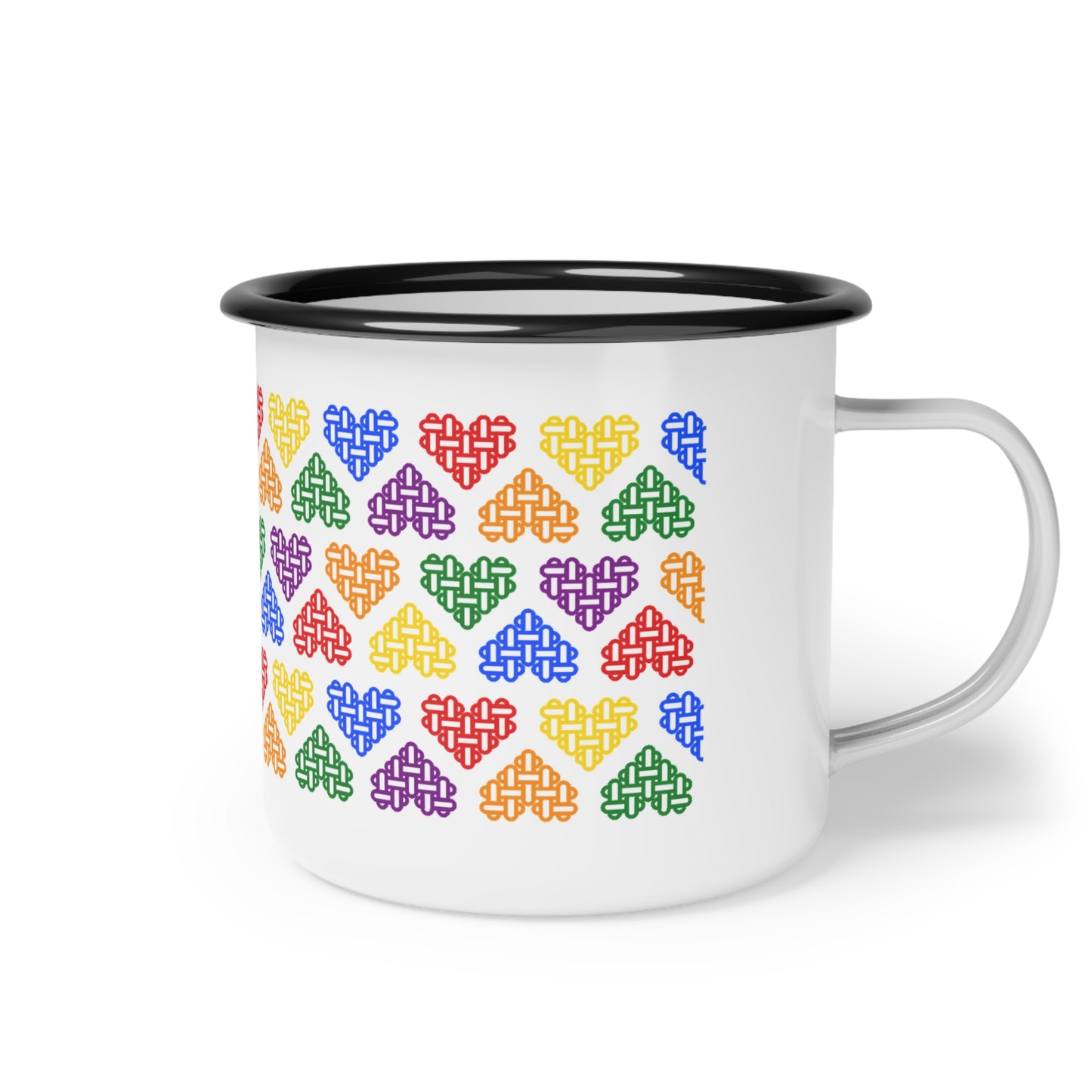 LGBT Pride Flag Colours Mixed - Enamel Mug