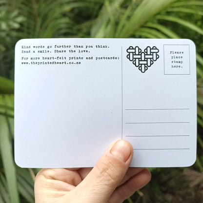 The Printed Heart - Heart Print Postcard Set of 10 – Black and White